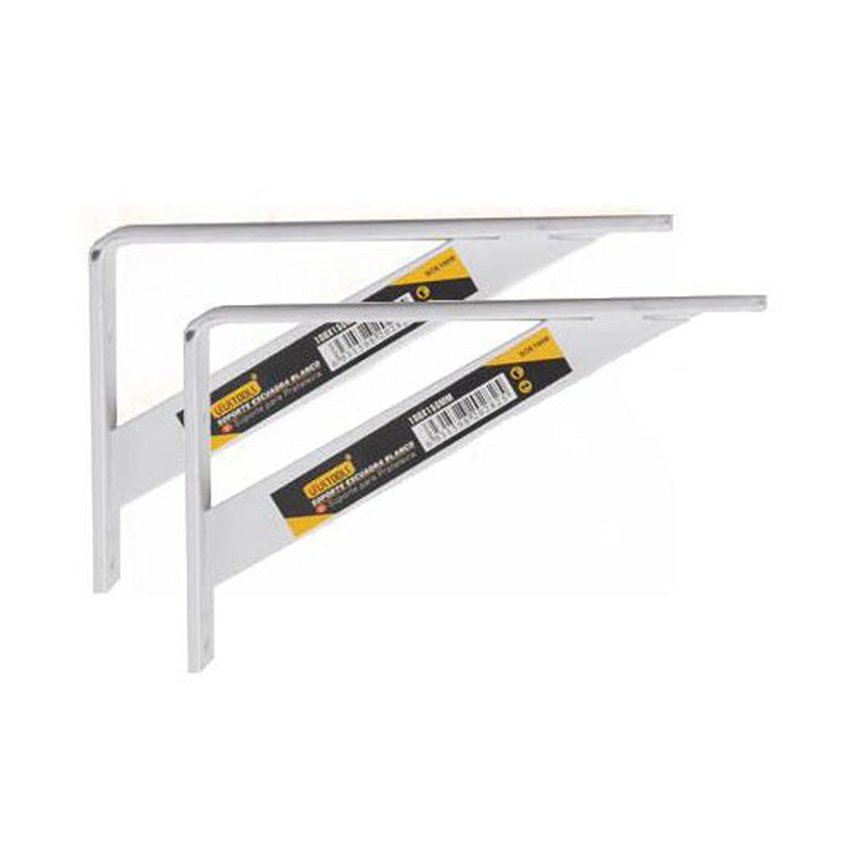 Soporte escuadra blanco 100X150X20 Uyustools (pack 2 pares)