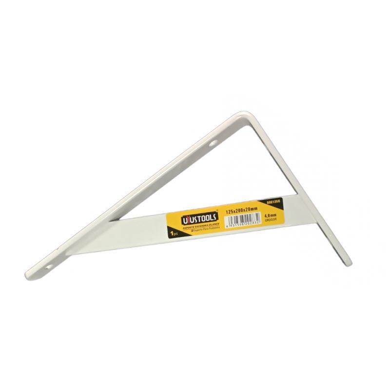 Soporte escuadra blanco 125X200X20 Uyustools (pack 2 pares)