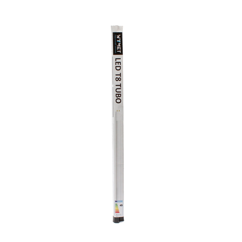 Tubo LED T8 cristal 0,6M 9W 6500K luz fria Wyymet (pack 4 unidades)