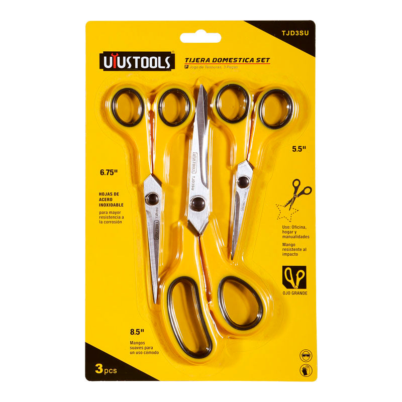 Tijera domestica set de 3PCS Uyustools (pack 2 sets)