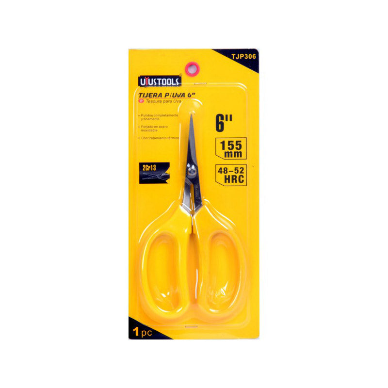 Tijera p/uva 6'' uyus (pack 2 unidades)