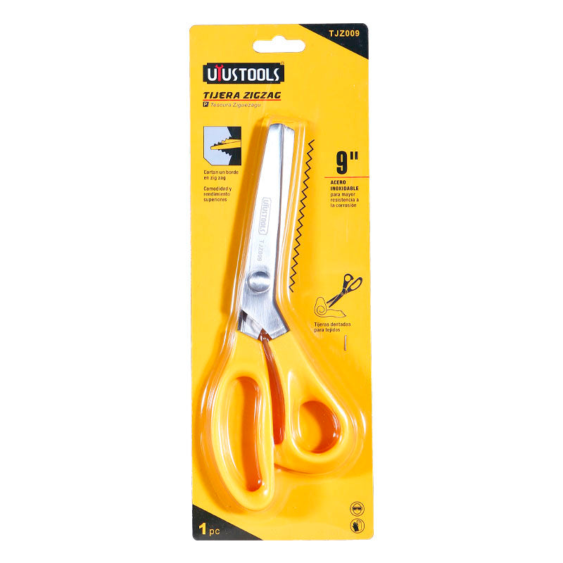 Tijera zigzag 9'' UYU (pack 2 unidades)