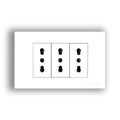 Tomacorriente triple 16A emp pc-blanca UYU (pack 5 unidades)