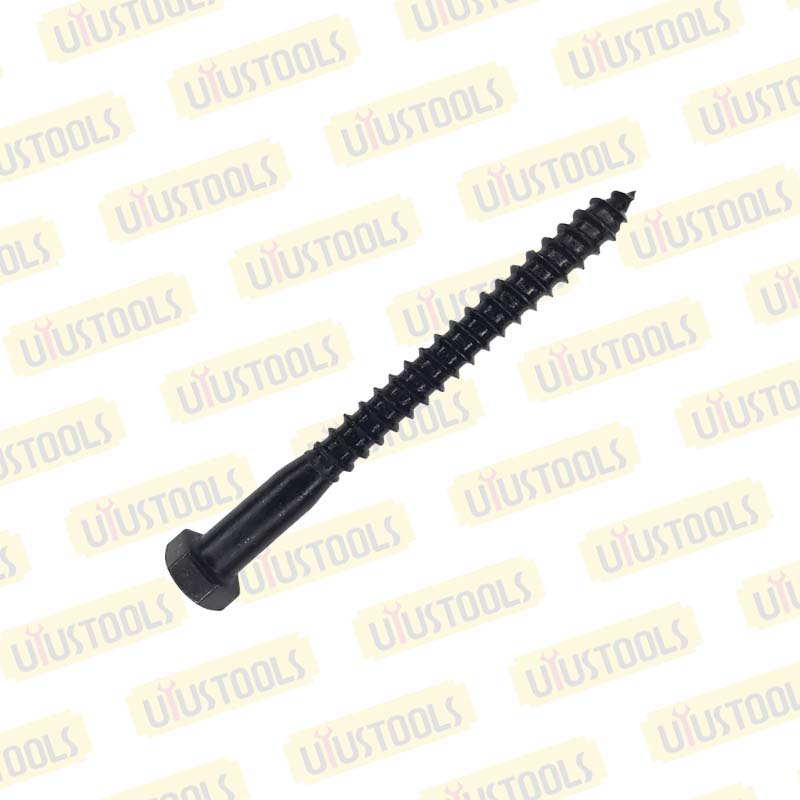Tornillo tirafondo negro 1/4" x 3" 100UN/SET UYU