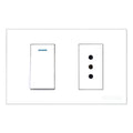 Tomacorriente c/ interruptor 10A pc-blanca UYU (pack 5 unidades)