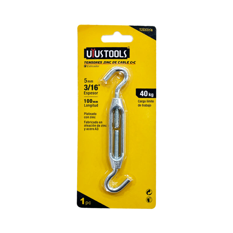 Tensor zinc de cable a+a 3/16" Uyustools (pack 12 unidades)