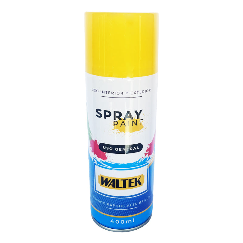 Pintura spray 400ML/230G normal-amarillo rey waltek (pack 12 unidades)