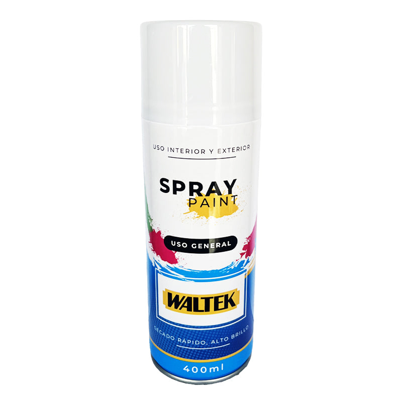 Pintura spray 400ML/230G normal-blanco brillante waltek (pack 12 unidades)