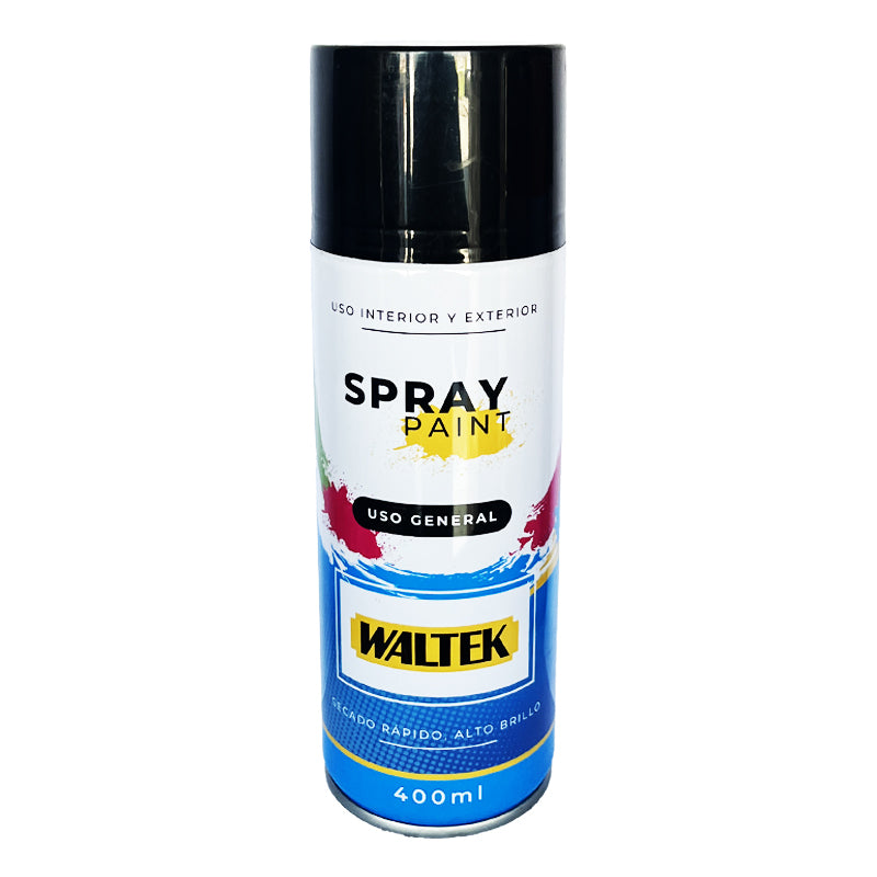 Pintura spray 400ML/230G normal-negra waltek (pack 12 unidades)