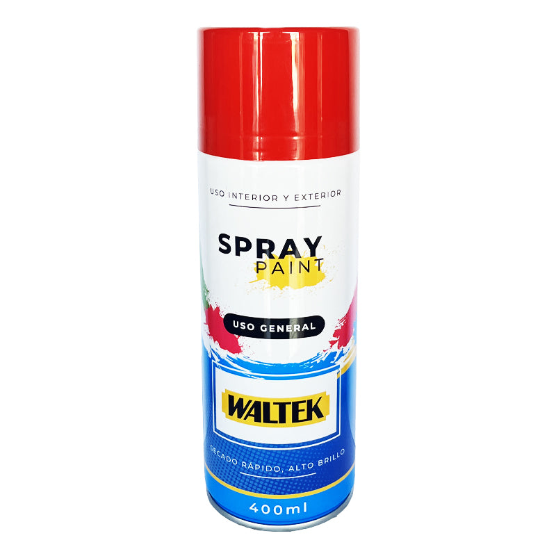 Pintura spray 400ML/230G normal-rojo waltek (pack 12 unidades)