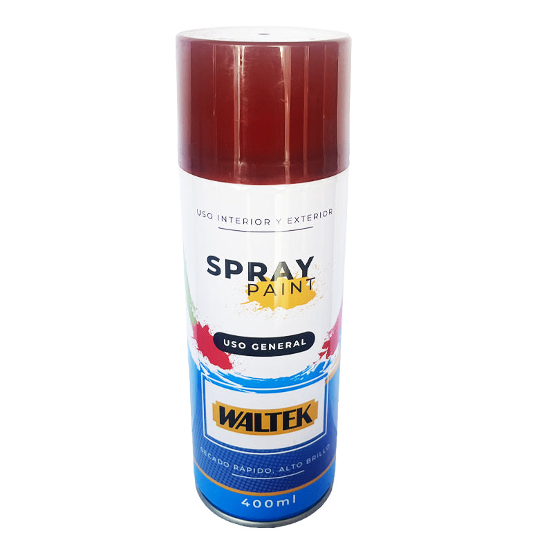 Pintura spray 400ML/230G normal-rojo oscuro waltek (pack 12 unidades)