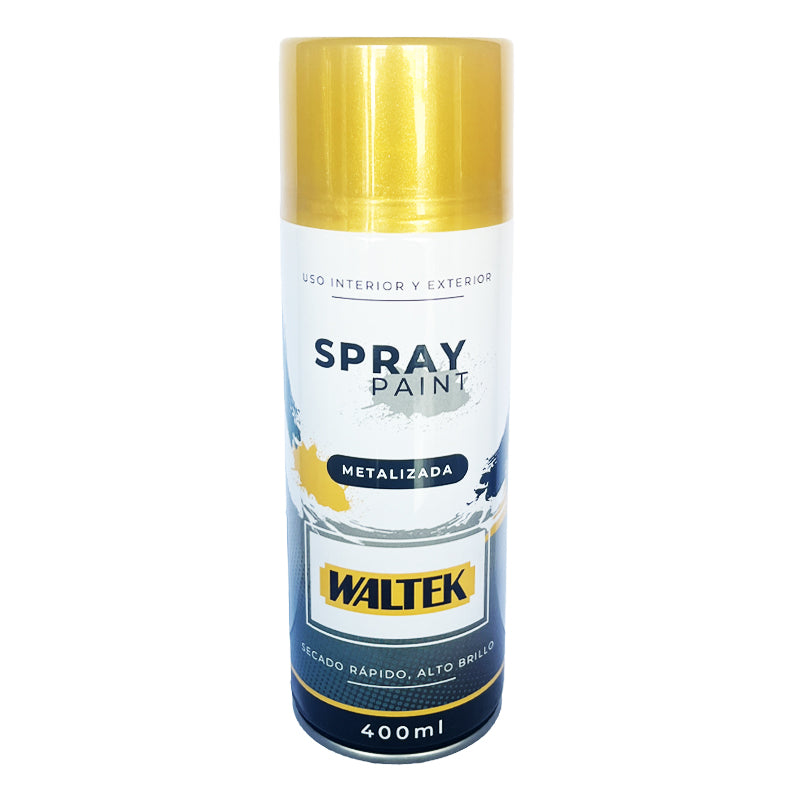 Pintura spray 400ML/230G normal dorado diamante waltek (pack 12 unidades)