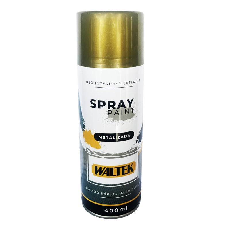 Pintura spray color metal 400ML/230G dorado waltek (pack 12 unidades)