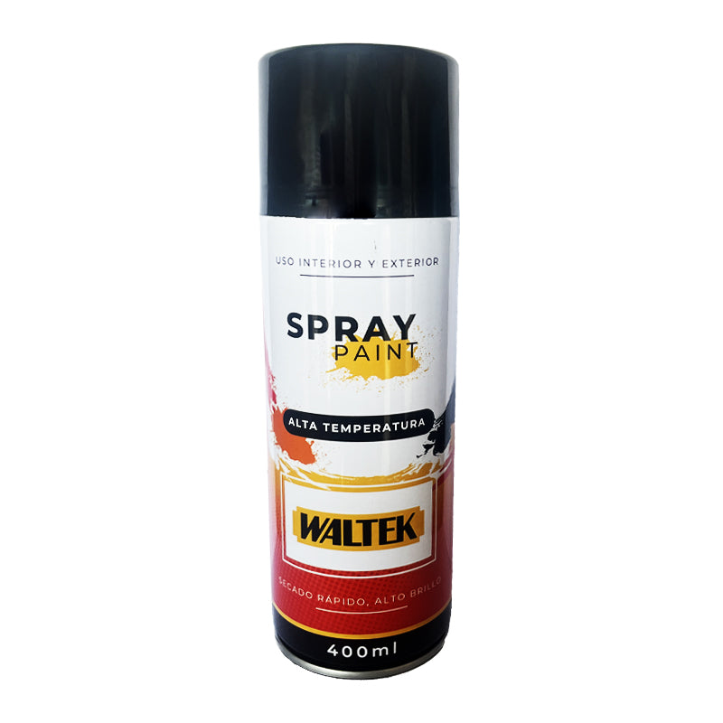 Pintura spray color-alta temp 400ML/230G negro waltek (pack 12 unidades)