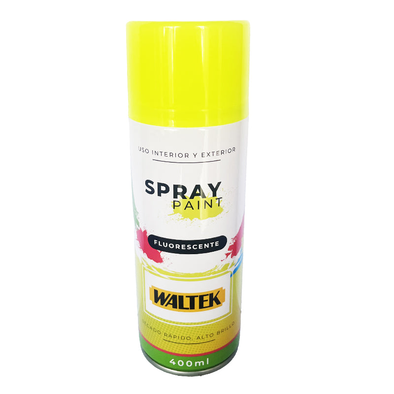 Pintura spray fluorescente 400ML/230G amarillo waltek (pack 12 unidades)