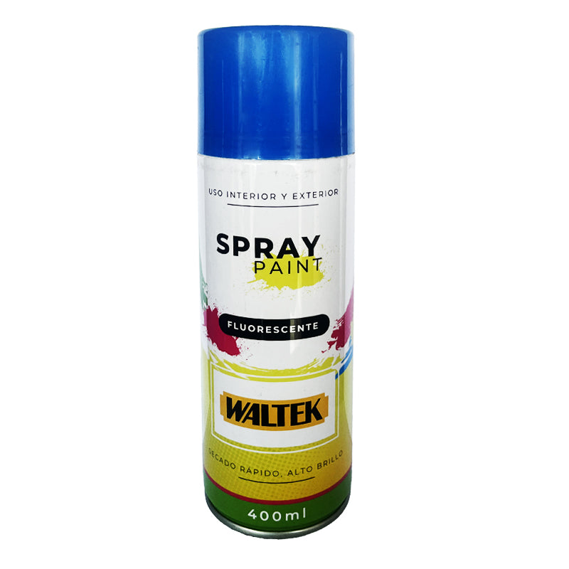 Pintura spray fluorescente 400ML/230G azul waltek (pack 12 unidades)