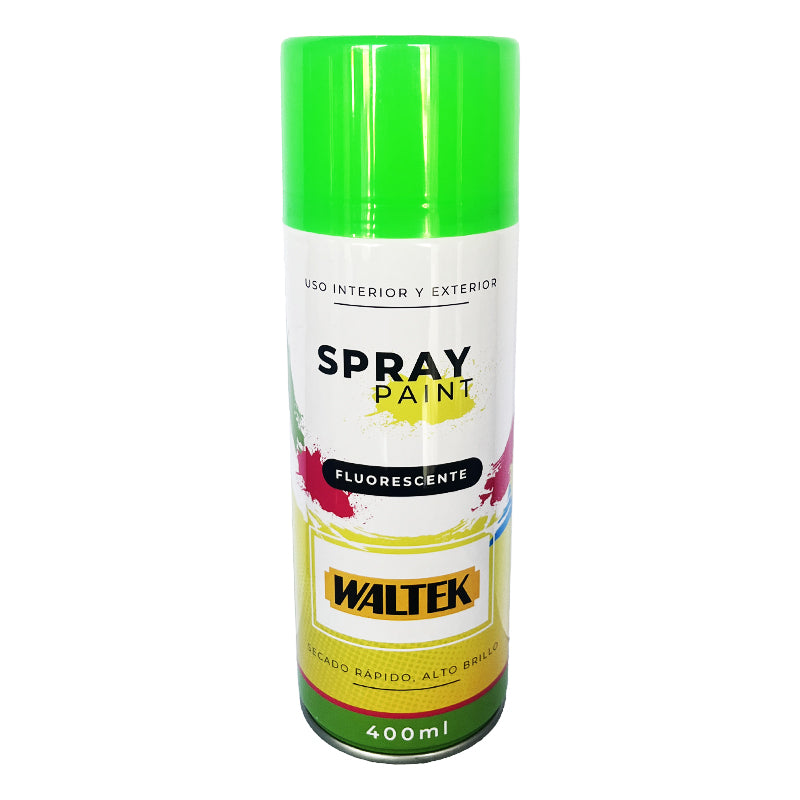 Pintura spray fluorescente 400ML/230G verde waltek (pack 12 unidades)