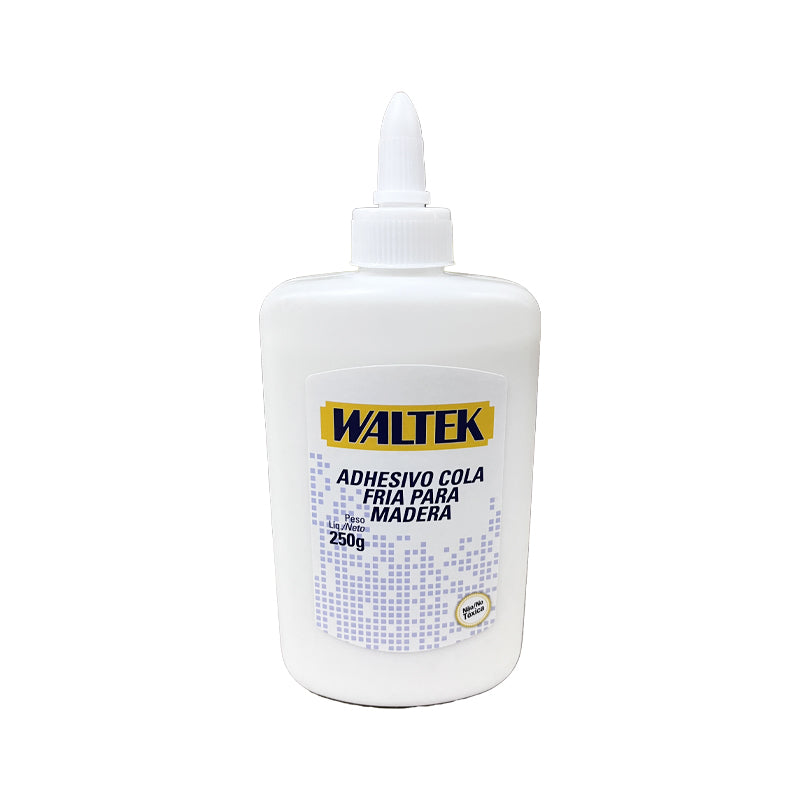 Adhesivo cola fria para madera 250g waltek (pack 6 unidades)