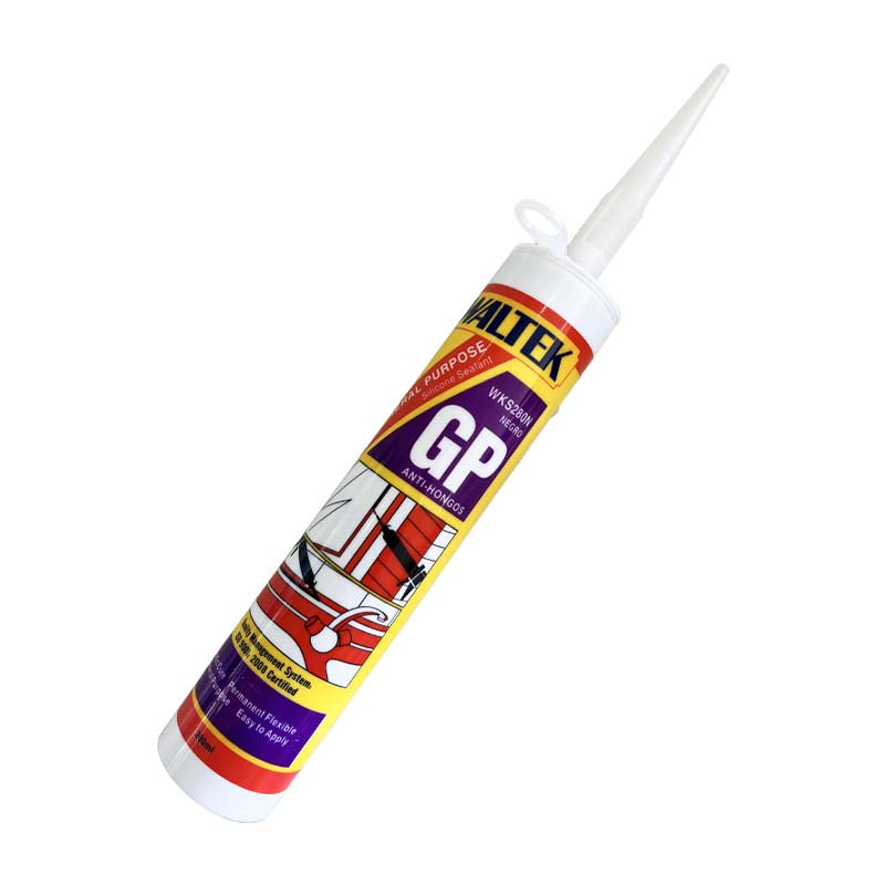 Silicona tubo uso general 280ML negro waltek (pack 2 unidades)