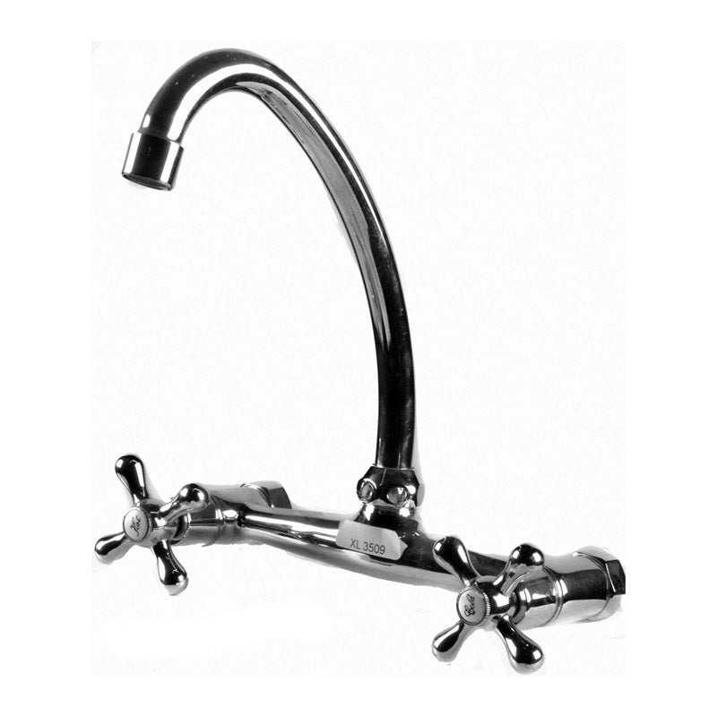 Llave lavaplato doble 3509 mango cruz pared
