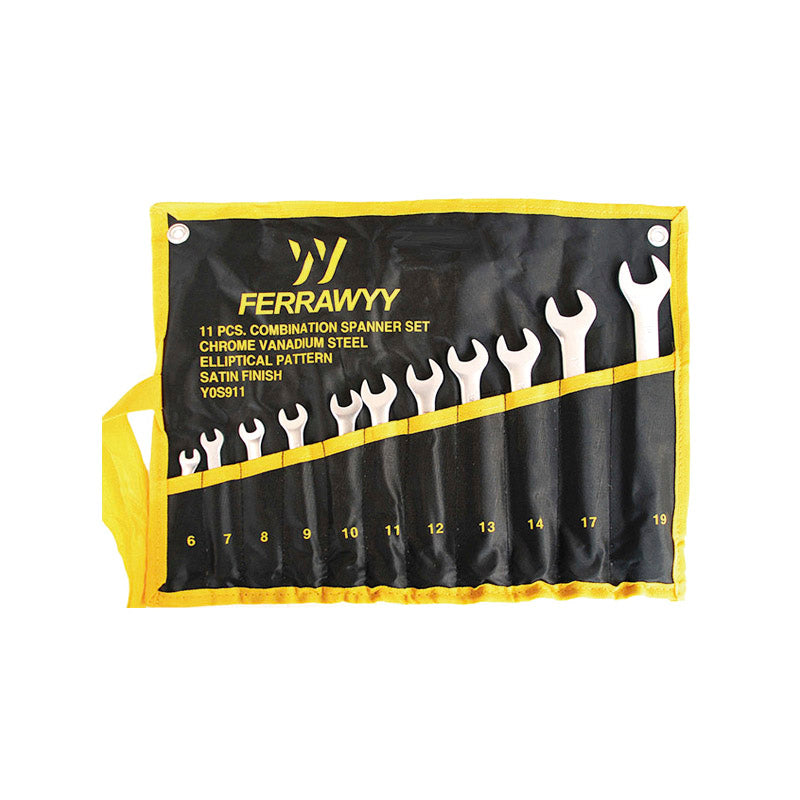 Jgo 11 pcs llaves combinadas cr-v satin Ferrawyy