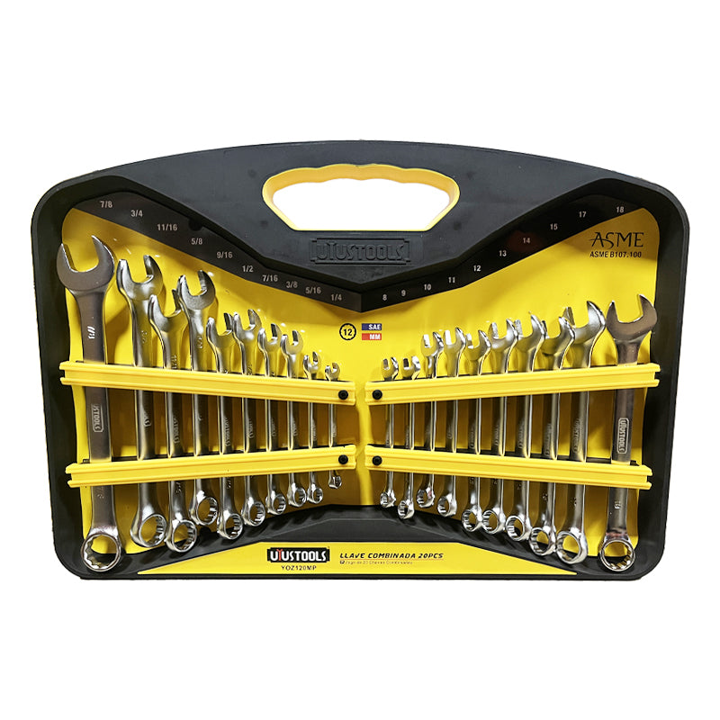 Llave combinada 20PCS (8-18MM+1/4''-7/8''PULG) uyu--zg
