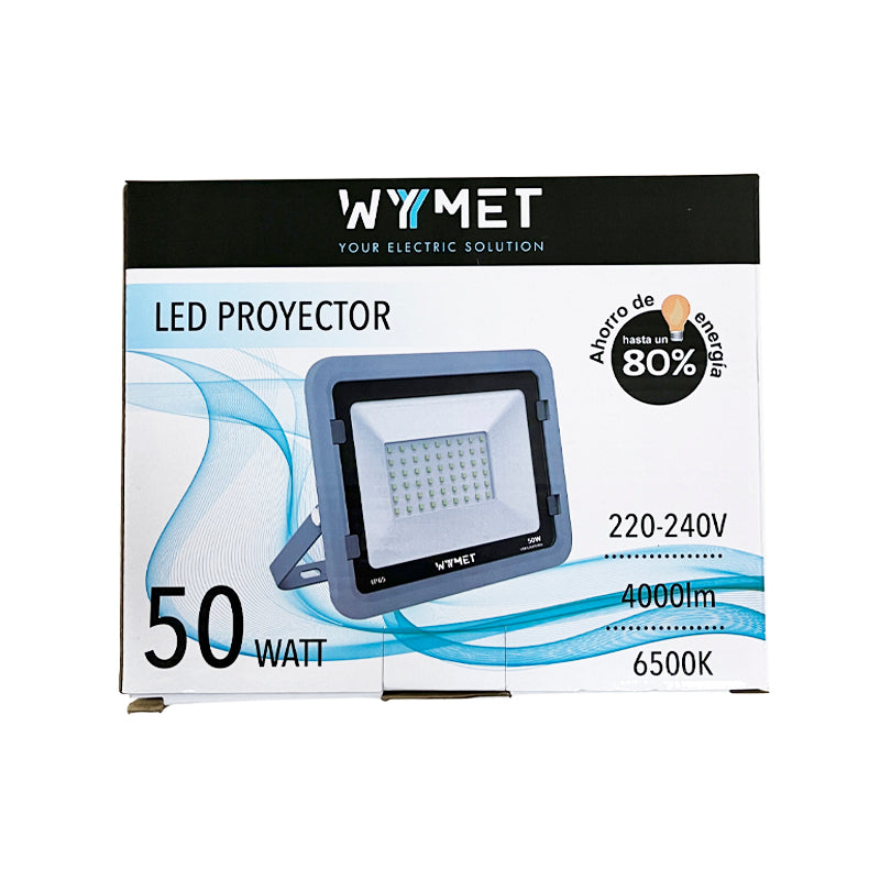 Proyector LED gris IP65 50W 6500K 4000LM luz fria Wyymet