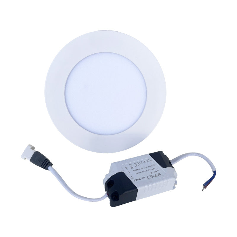 Panel LED empotrable redondo 6W 6500K luz fria Wyymet (pack 3 unidades)