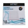 Panel LED sobrepuesto cuadrado 18W 6500K luz fria Wyymet