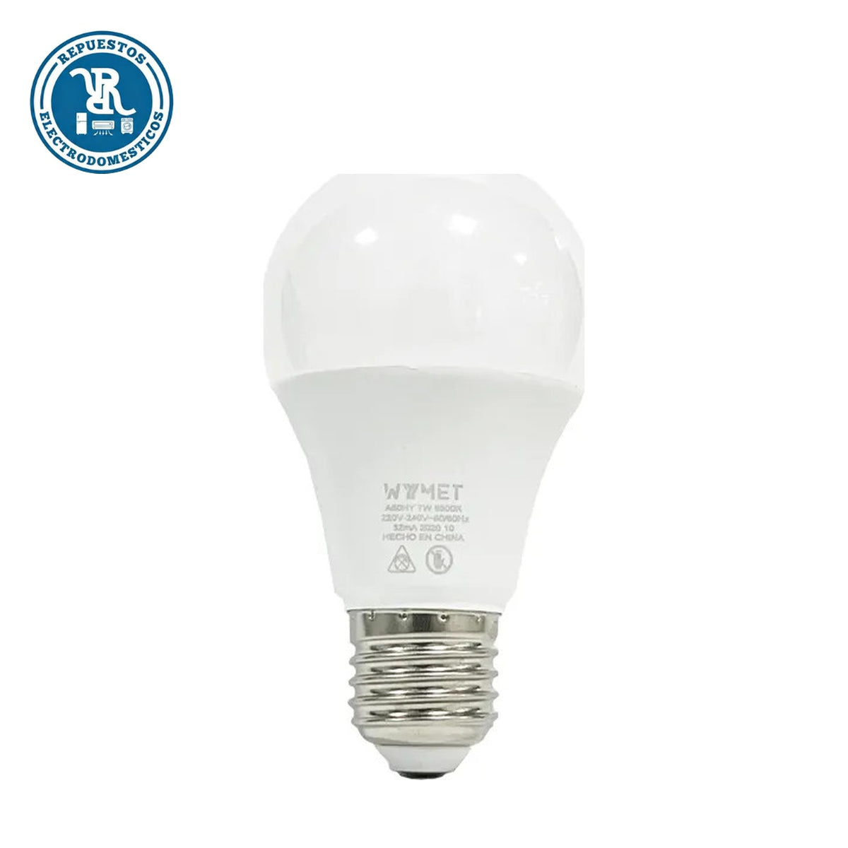 Ampolleta 5W 3000K luz calida (LED A60) Wyymet (pack 10 unidades)